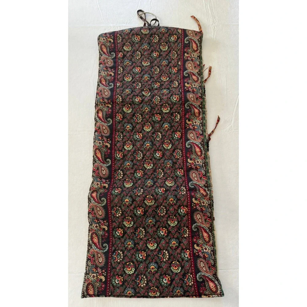 Vera Bradley Vintage Quilted Paisley Hanging Travel Organizer‎ Collette Black